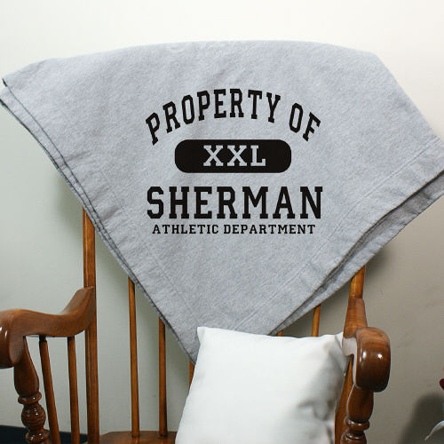 Personalized Property Of Athletic Fleece Blanket Property of Athletic